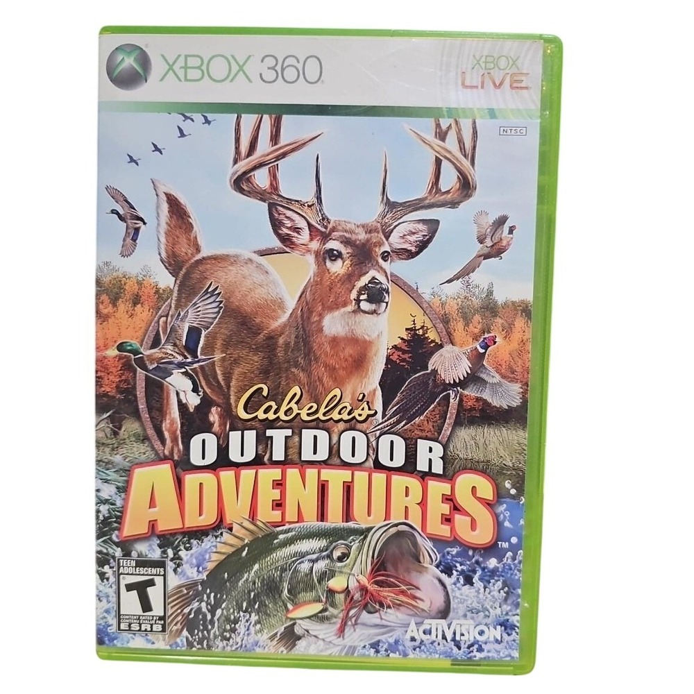 Cabelas Outdoor Adventures Microsoft Xbox 360 Hunting Fishing Game 2009 CIB